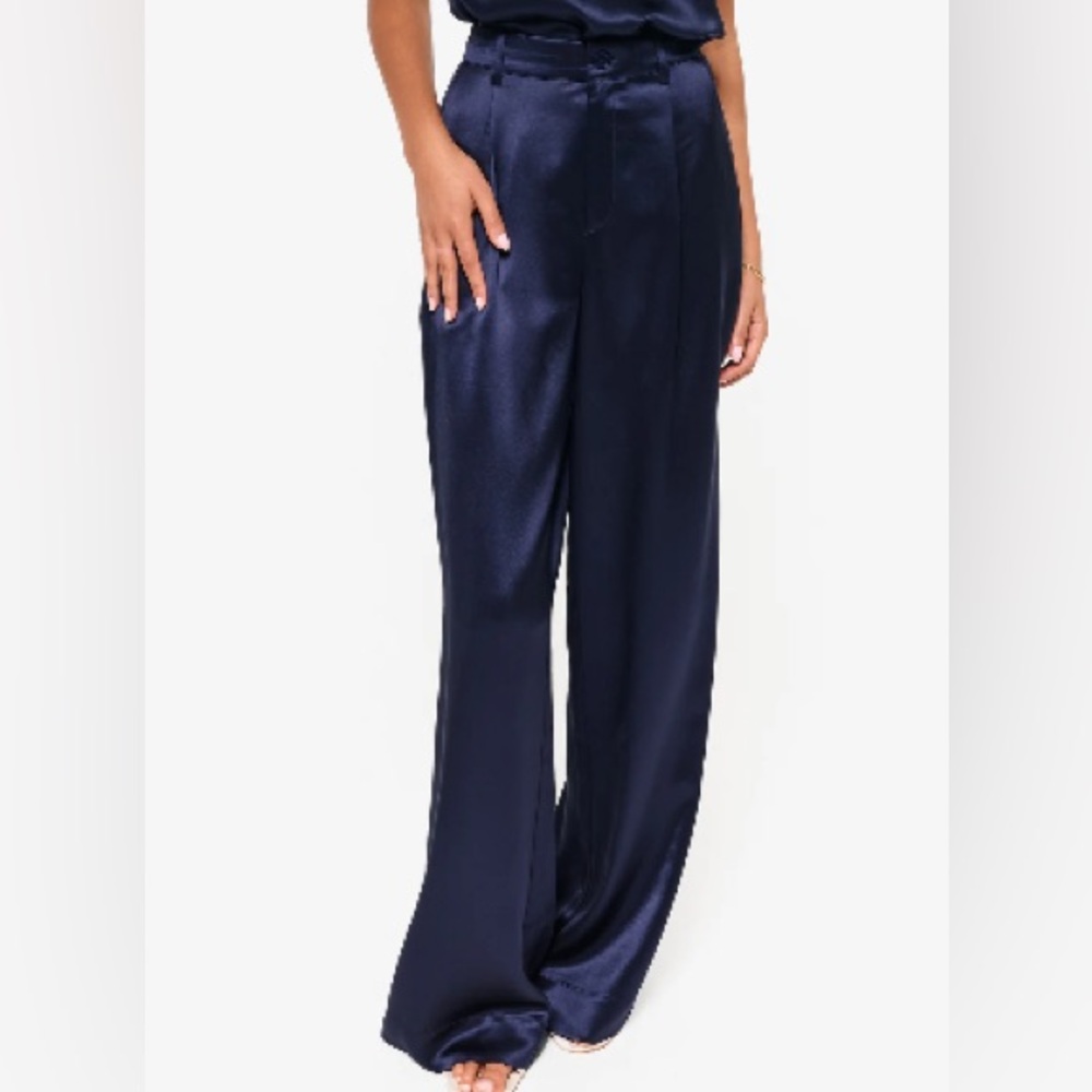 AUTHENTIC CAMI NYC NOURA WIDE LEG PANT NAVY